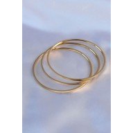 316L Çelik Gold Renk 3'lü Ajda Model Kadın 60 mm Bilezik