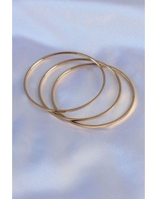 316L Çelik Gold Renk Ajda Model Kadın 65 mm Bilezik