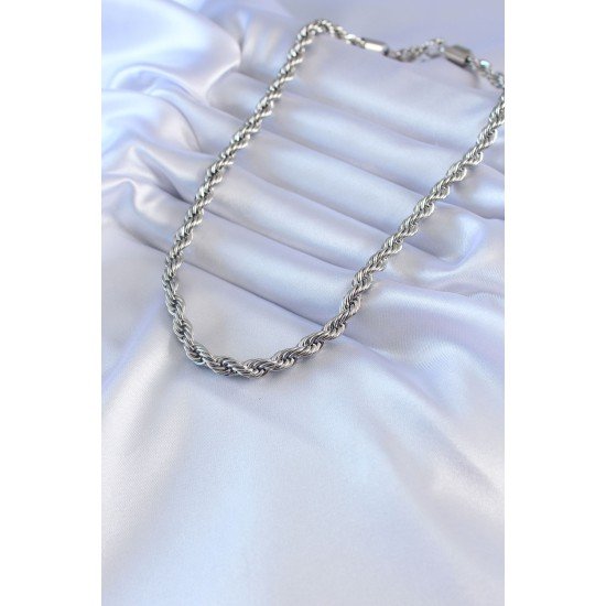 316L Çelik Gümüş Renk Burgu Model 45 cm Kadın Kolye 316L Çelik Gümüş Renk Burgu Model 45 cm Kadın Kolye