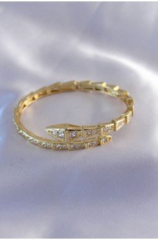 VIP Seri Yılan Model Gold Renk Kadın Kelepçe Bileklik VIP Seri Yılan Model Gold Renk Kadın Kelepçe Bileklik