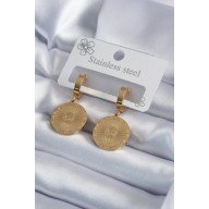 316L Çelik Gold Renk İşleme Detay Kadın Küpe 316L Çelik Gold Renk İşleme Detay Kadın Küpe