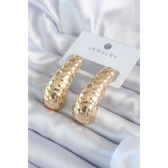 Gold Renk İşleme Detay Pirinç Kadın Küpe Gold Renk İşleme Detay Pirinç Kadın Küpe