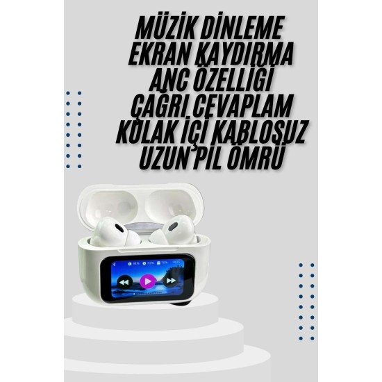 Dokunmatik Ekranlı Air Pro 2 ANC Kulaklık Kablosuz Çok Fonksiyonlu