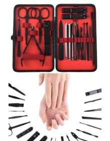 17 Parça Manikür Pedikür Seti El Ayak Bakım Seti Tırnak Makası Törpü