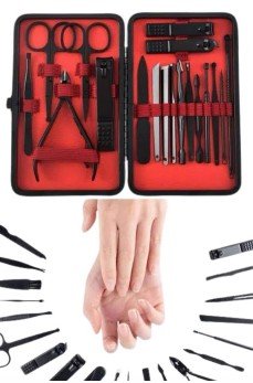 17 Parça Manikür Pedikür Seti El Ayak Bakım Seti Tırnak Makası Törpü