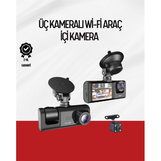 170° Geniş Açı Ön-Arka-İç Kamera Seti – Tam Kapsamlı Araç Güvenliği 170° Geniş Açı Ön-Arka-İç Kamera Seti – Tam Kapsamlı Araç Güvenliği