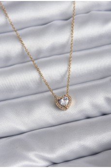 316L Çelik Zincir Gold Renk Charm Kadın Kolye