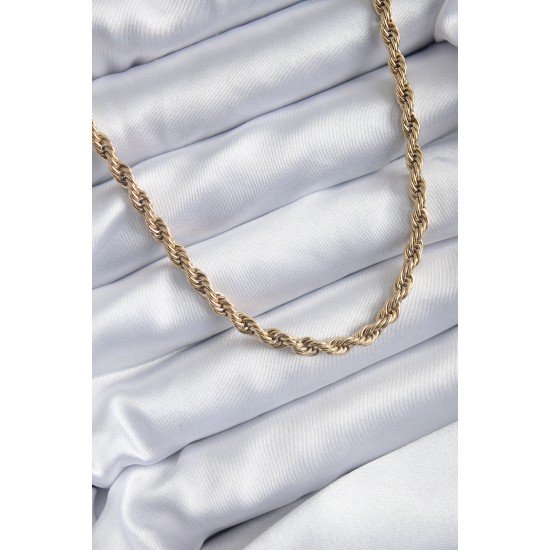 316L Çelik Gold Renk 60 cm Burgu Model Kadın Kolye 316L Çelik Gold Renk 60 cm Burgu Model Kadın Kolye