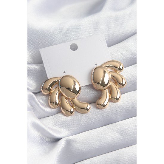 Pirinç Gold Renk Kadın Küpe Pirinç Gold Renk Kadın Küpe