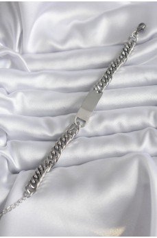 316L Çelik Gümüş Renk İsim Yazılabilir Plaka Model Kadın Bileklik 316L Çelik Gümüş Renk İsim Yazılabilir Plaka Model Kadın Bileklik