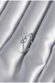 Gümüş Renk Düğüm Kalp Model Kadın Yüzük Gümüş Renk Düğüm Kalp Model Kadın Yüzük