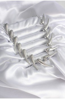 VIP Seri Özel Model Gümüş Renk Kadın Kolye