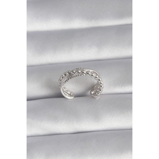 Pirinç Gümüş Renk Kadın Yüzük Pirinç Gümüş Renk Kadın Yüzük