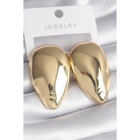Pirinç Gold Renk Badem Model Kadın Küpe Pirinç Gold Renk Badem Model Kadın Küpe