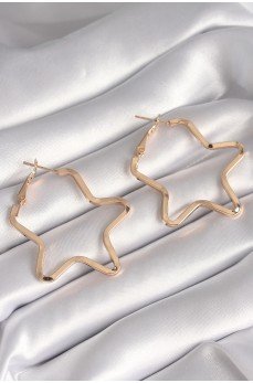 Pirinç Gold Renk Yıldız Model Kadın Küpe