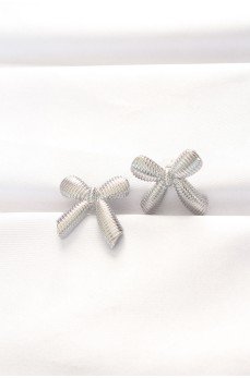 Pirinç Gümüş Renk Fiyonk Küpe Pirinç Gümüş Renk Fiyonk Küpe