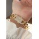Vip Seri Pirinç Ortası Zirkon Taşlı Gold Renk Gurmet Bileklik Vip Seri Pirinç Ortası Zirkon Taşlı Gold Renk Gurmet Bileklik