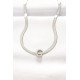 316L Çelik C Harfli Silver Renk İtalyan Zincirli Kolye
