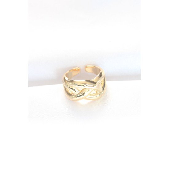 Düğüm Model Gold Renk Ayarlanabilir Yüzük