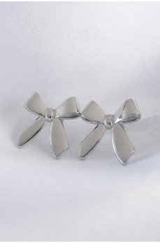 Pirinç Gümüş Renk Düz Plaka Fiyonk Küpe Pirinç Gümüş Renk Düz Plaka Fiyonk Küpe