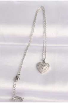 316L Çelik Zincir Gümüş Renk Zirkon Taşlı Kalp Kolye 316L Çelik Zincir Gümüş Renk Zirkon Taşlı Kalp Kolye
