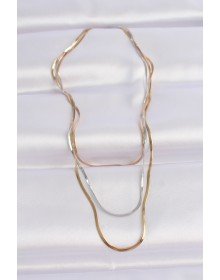 316L Çelik 3 Renkli İtalyan Zincir Çoklu Kolye