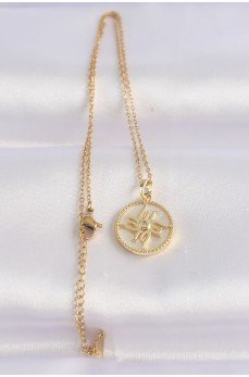 316L Çelik Zincir Altın Renk Zirkon Taşlı Oval Tasarım Güneş Kolye 316L Çelik Zincir Altın Renk Zirkon Taşlı Oval Tasarım Güneş Kolye
