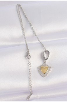 316L Çelik Zincir Gümüş Renk Zirkon Taşlı Tasarım Altın Renk Kalp Kolye 316L Çelik Zincir Gümüş Renk Zirkon Taşlı Tasarım Altın Renk Kalp Kolye
