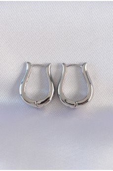 Pirinç Gümüş Renk İçi Boş Gül Küpe