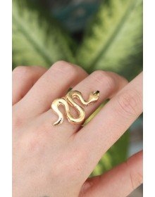Pirinç Gold Renk Ayarlanabilir Yılan Yüzük