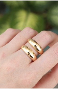 Pirinç Gold Renk Ayarlanabilir Şerit Yüzük