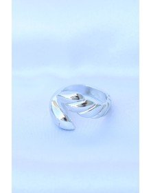 Pirinç Gümüş Renk Ayarlanabilir Sarmal Yüzük