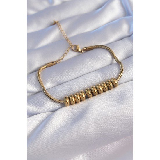 316L Çelik Gold Renk Oval Figürlü Bileklik 316L Çelik Gold Renk Oval Figürlü Bileklik