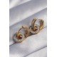 316L Çelik Gold Renk Zirkon Taşlı İç İçe Geçmeli Oval Küpe 316L Çelik Gold Renk Zirkon Taşlı İç İçe Geçmeli Oval Küpe
