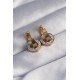 316L Çelik Gold Renk Zirkon Taşlı İç İçe Geçmeli Oval Küpe 316L Çelik Gold Renk Zirkon Taşlı İç İçe Geçmeli Oval Küpe