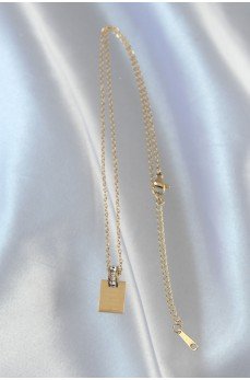 316L Çelik Zincir Gold Renk Zirkon Taşlı Aşk Mektubu Kolye 316L Çelik Zincir Gold Renk Zirkon Taşlı Aşk Mektubu Kolye