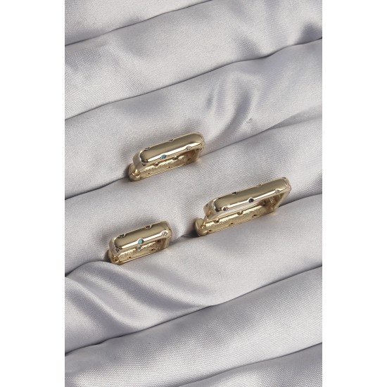 Pirinç Gold Renk Renkli Zirkon Taşlı Kare Model Küpe Seti Pirinç Gold Renk Renkli Zirkon Taşlı Kare Model Küpe Seti