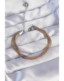 316L Çelik Renkli İtalyan Zincir Model Çoklu Bileklik