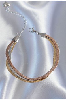 316L Çelik Renkli İtalyan Zincir Model Çoklu Bileklik 316L Çelik Renkli İtalyan Zincir Model Çoklu Bileklik