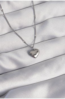 316L Çelik Gümüş Renk Kalp Model Love Kolye