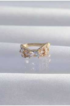 Pirinç Gold Renk Zirkon Taş Kaplama Earcuff Küpe