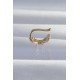Pirinç Gold Renk Zirkon Taş Kaplama Earcuff Küpe