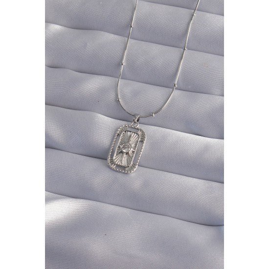 316L Çelik Zincir Gümüş Renk Zirkon Taşlı Tarot Kolye 316L Çelik Zincir Gümüş Renk Zirkon Taşlı Tarot Kolye