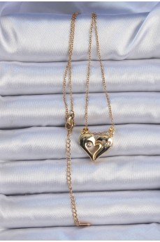 316L Çelik Zincir Altın Renk Zirkon Taşlı Mıknatıslı Kalp Kolye 316L Çelik Zincir Altın Renk Zirkon Taşlı Mıknatıslı Kalp Kolye