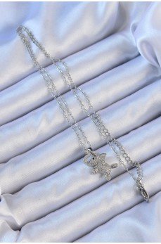 316L Çelik Zincir Gümüş Renk Zirkon Taşlı Fil Kolye 316L Çelik Zincir Gümüş Renk Zirkon Taşlı Fil Kolye