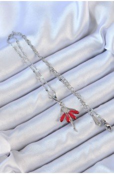 316L Çelik Zincir Gümüş Renk Kırmızı Etekli Zirkon Taşlı Balerin Kolye 316L Çelik Zincir Gümüş Renk Kırmızı Etekli Zirkon Taşlı Balerin Kolye