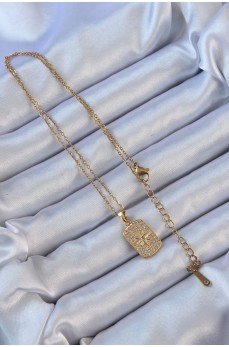 316L Çelik Zincir Altın Renk Zirkon Taşlı Kutup Yıldızlı Vintage Kolye 316L Çelik Zincir Altın Renk Zirkon Taşlı Kutup Yıldızlı Vintage Kolye