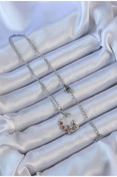 316L Çelik Zincir Gümüş Renk Kırmızı Gül Detay Kedi Figür Zirkon Taşlı Ay Kolye 316L Çelik Zincir Gümüş Renk Kırmızı Gül Detay Kedi Figür Zirkon Taşlı Ay Kolye