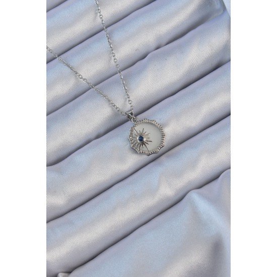 316L Çelik Gümüş Renk Zirkon Taşlı Mineli Kutup Yıldızı Kolye 316L Çelik Gümüş Renk Zirkon Taşlı Mineli Kutup Yıldızı Kolye