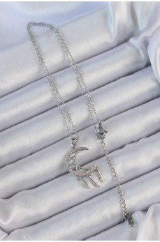 316L Çelik Zincir Gümüş Renk İşlemeli Zirkon Taşlı Ay Kolye 316L Çelik Zincir Gümüş Renk İşlemeli Zirkon Taşlı Ay Kolye